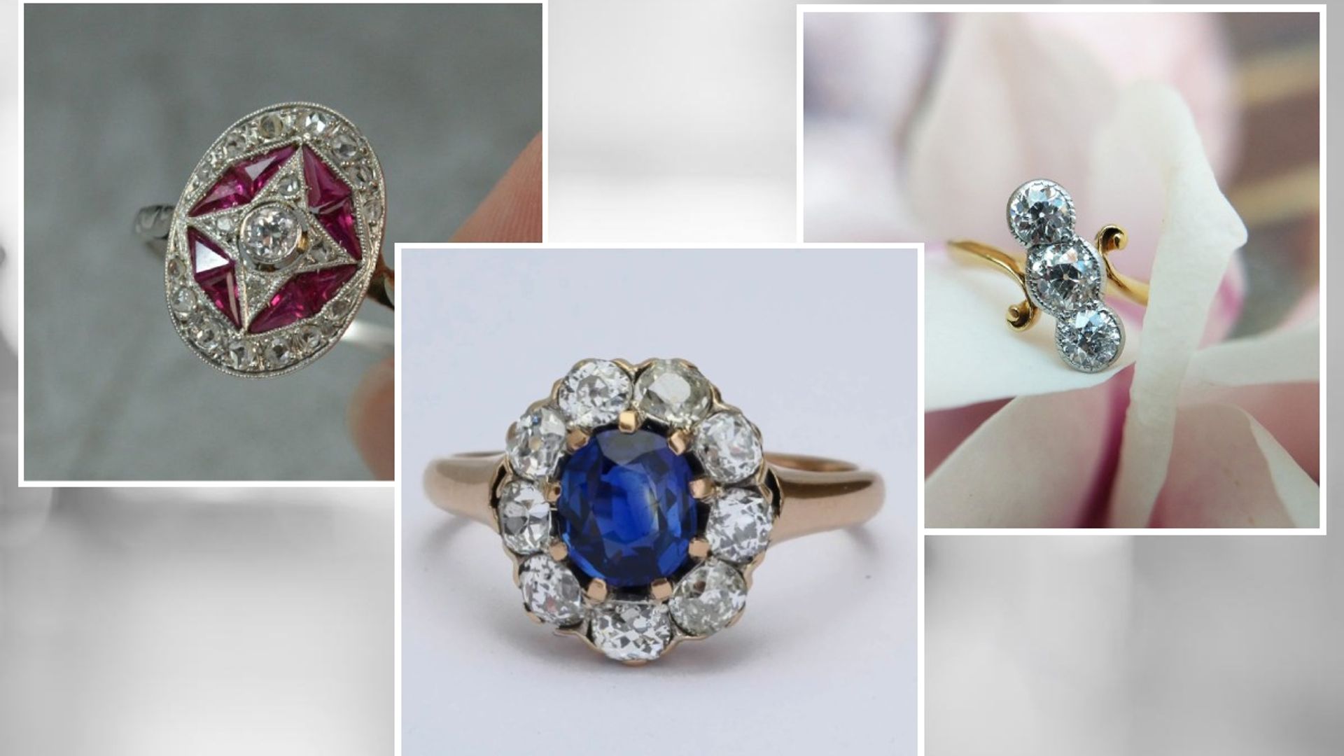 Art Deco 1.44 CTW Old European Cut Diamond Platinum Fleur-De-Lis Engagement  Ring | Wilson's Estate Jewelry