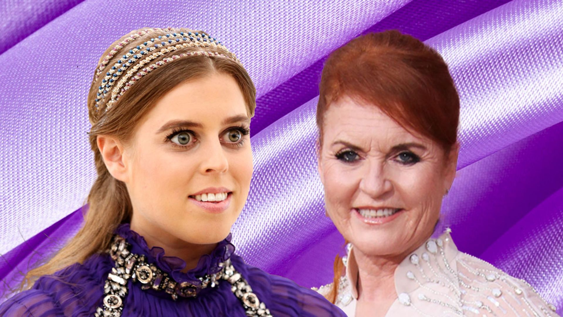 Princess Beatrice is her mum Sarah Ferguson’s red-haired twin in glam pictures