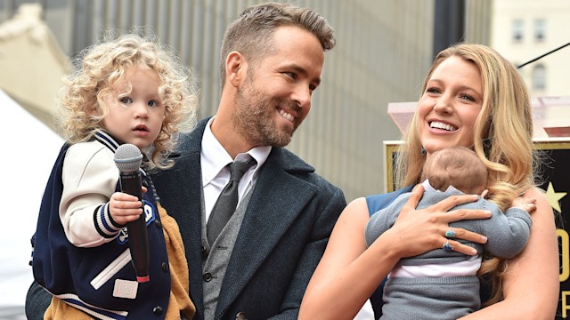 Blake Lively and Ryan Reynolds with their daughters 