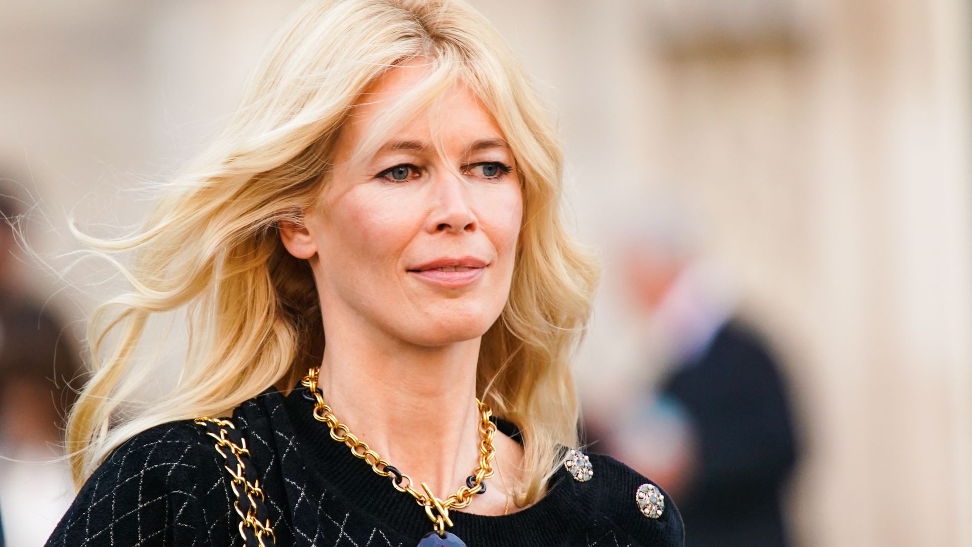 Claudia Schiffer is seen, outside "Karl for Ever" Tribute to Karl Lagerfeld at Grand Palais, during Paris Fashion Week - Menswear Spring/Summer 2020, on June 20, 2019 in Paris, France. (Photo by Edward Berthelot/Getty Images)