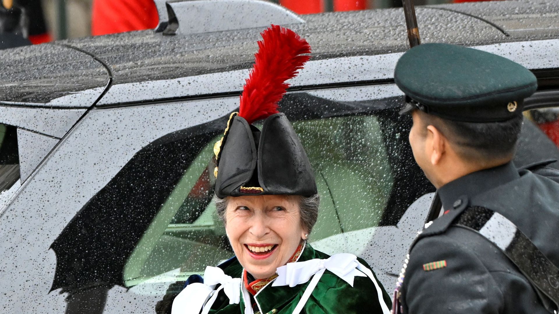 Princess Anne leads pageantry in goldtrimmed uniform at coronation