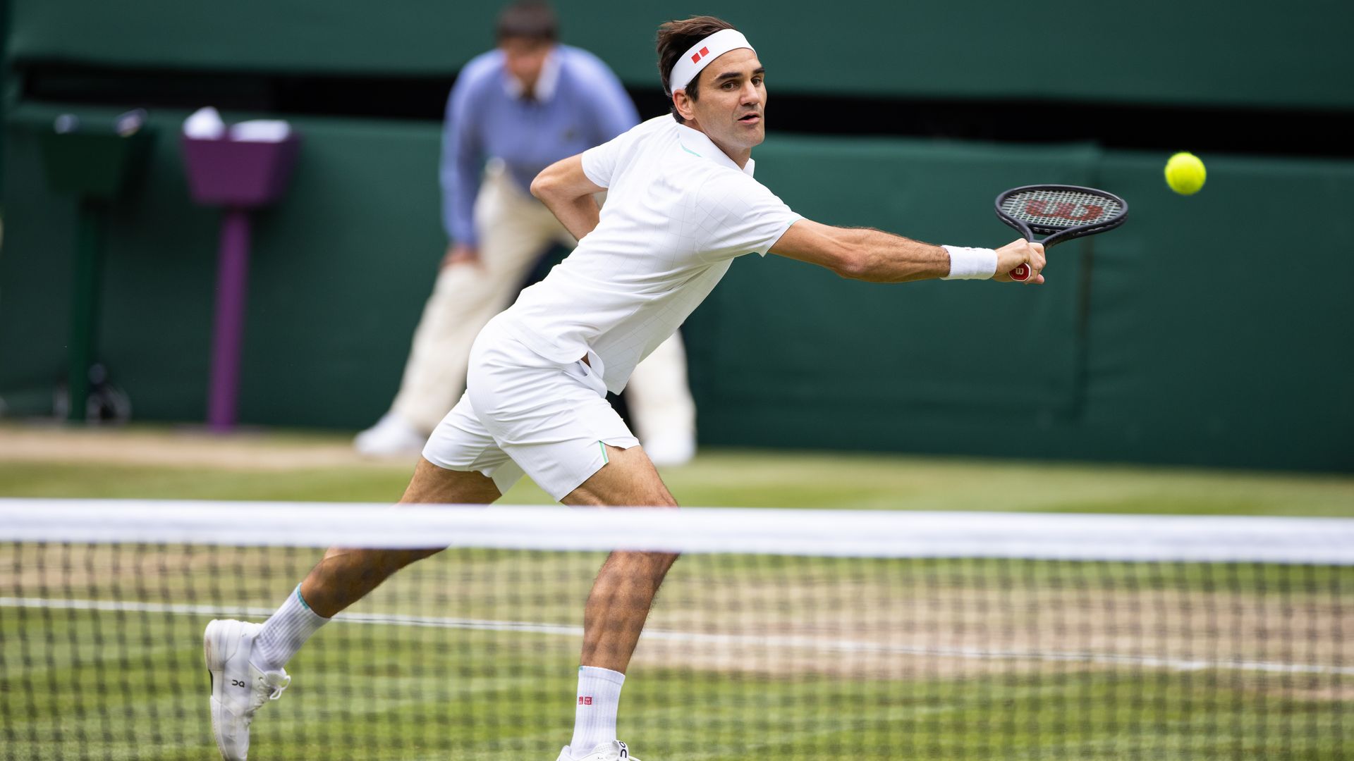 Roger Federer playing tennis