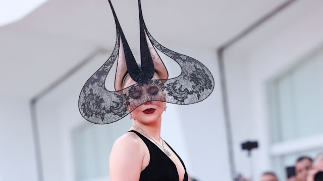 Lady Gaga attends the Joker: Folie A  Deux red carpet during the 81st Venice International Film Festival