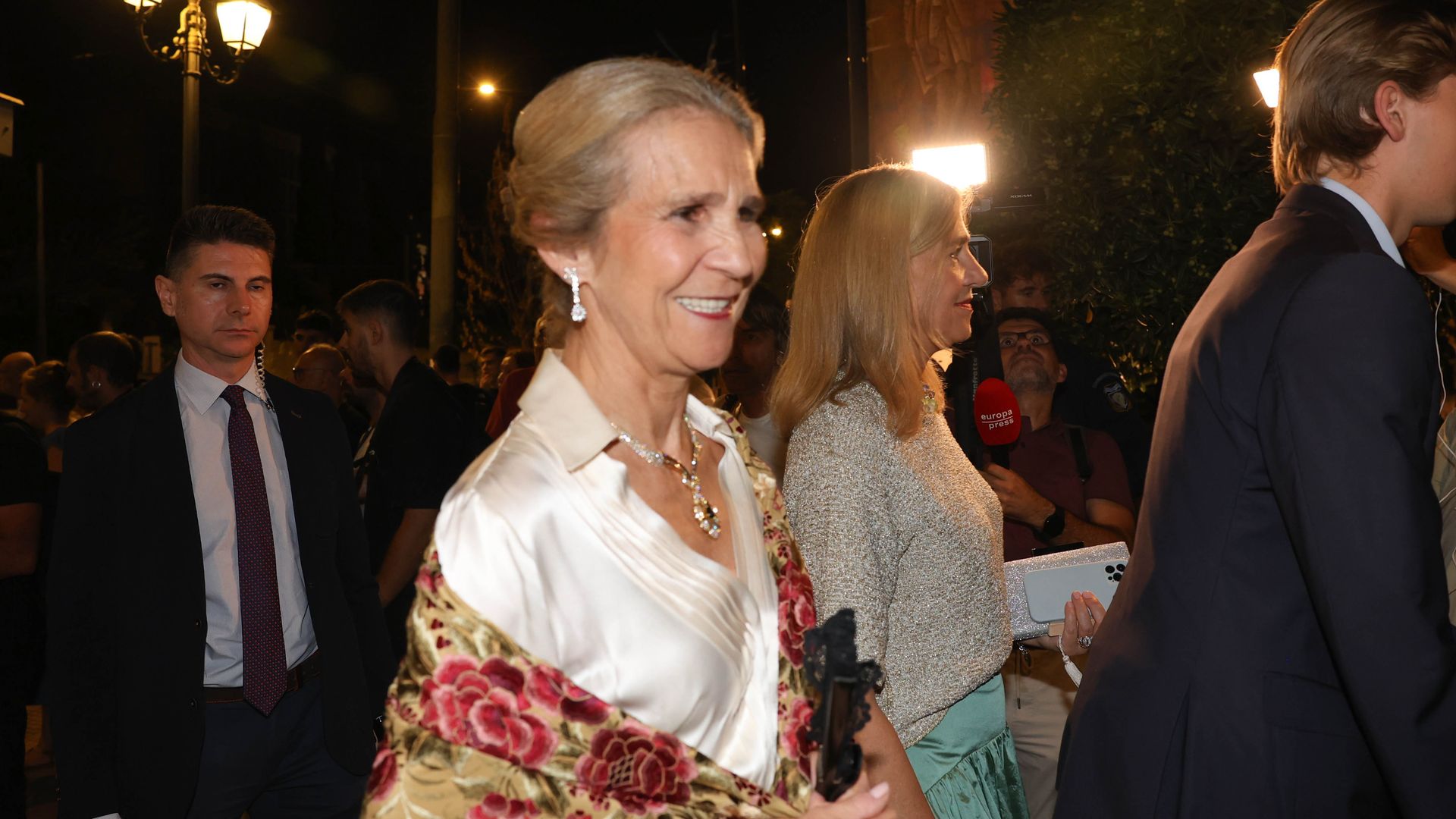 Infanta Elena and Infanta Cristina arriving at a pre-wedding celebration