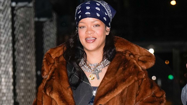 Rihanna is seen on December 28, 2024 in New York Cityy