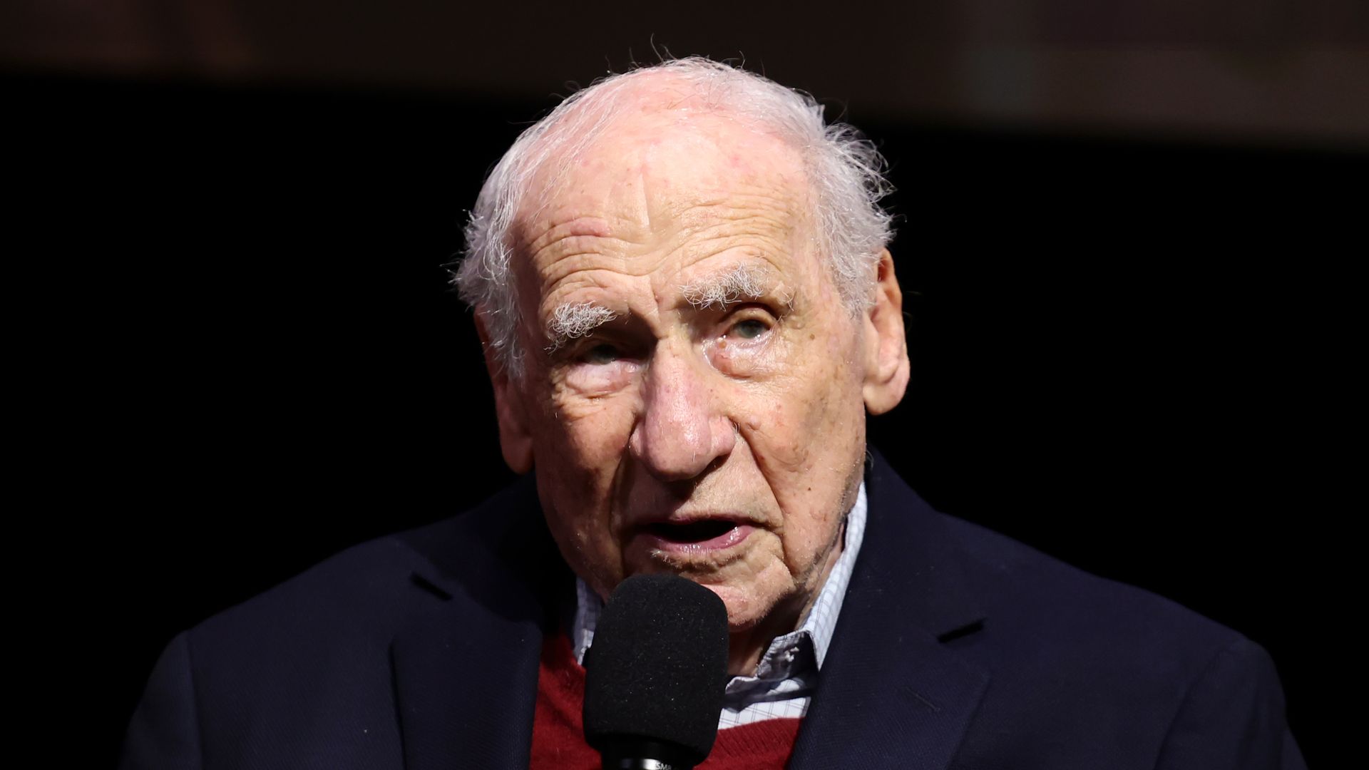 Mel Brooks speaks onstage during the LA premiere of "Mel Brooks: The 99 Year Old Man!" at Academy Museum of Motion Pictures on January 20, 2026 in Los Angeles, California.