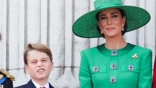 Prince George with Kate Middleton at Trooping the Colour 2023 