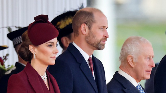 Kate Middleton, Prince William and King Charles at the Ceremonial Welcome