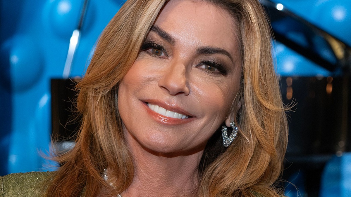 Shania Twain showcases incredibly toned legs in sheer mini dress and statement crocs