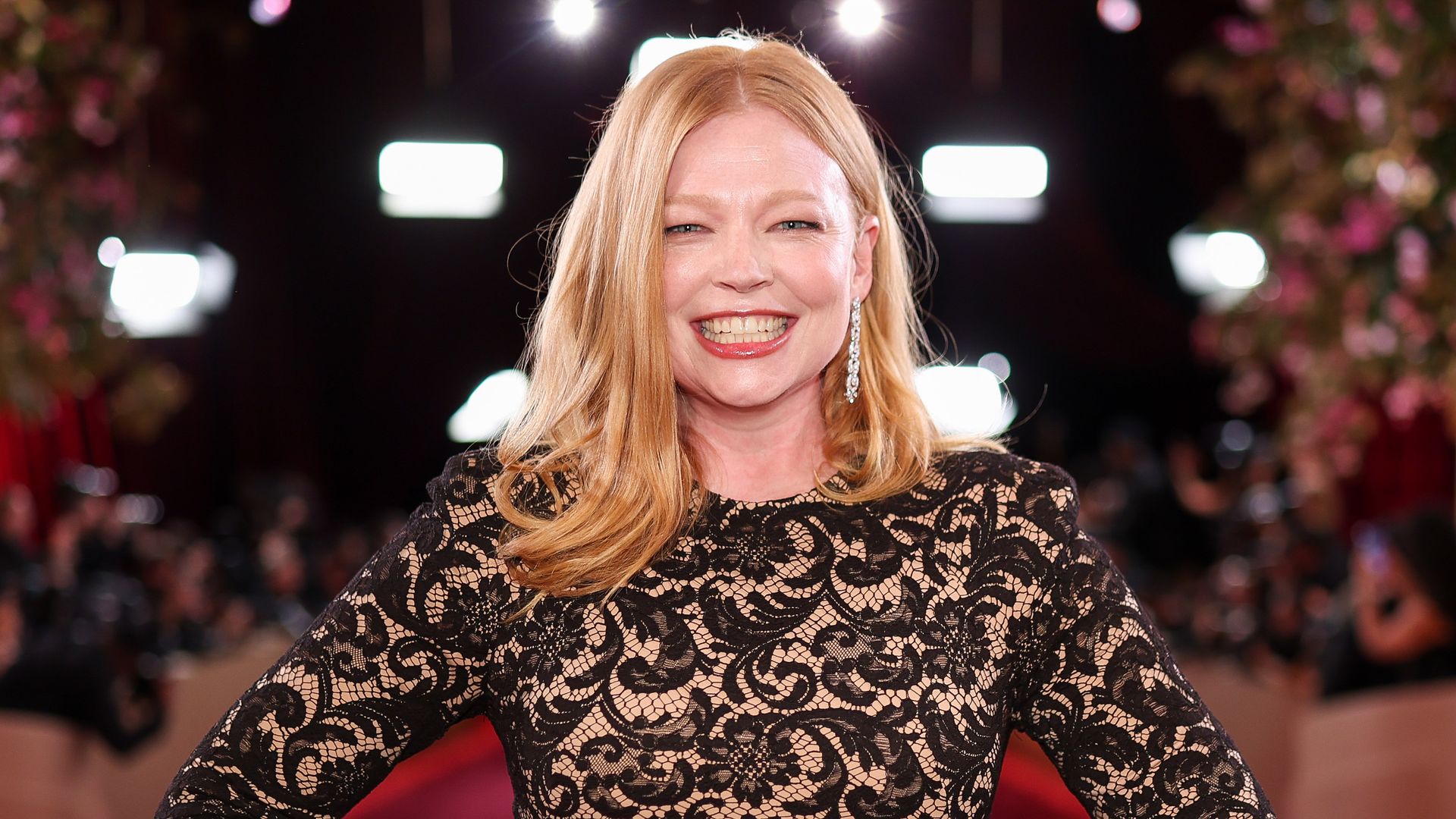 Sarah Snook at the 83rd Annual Golden Globes held at The Beverly Hilton on January 11, 2026 in Beverly Hills, California