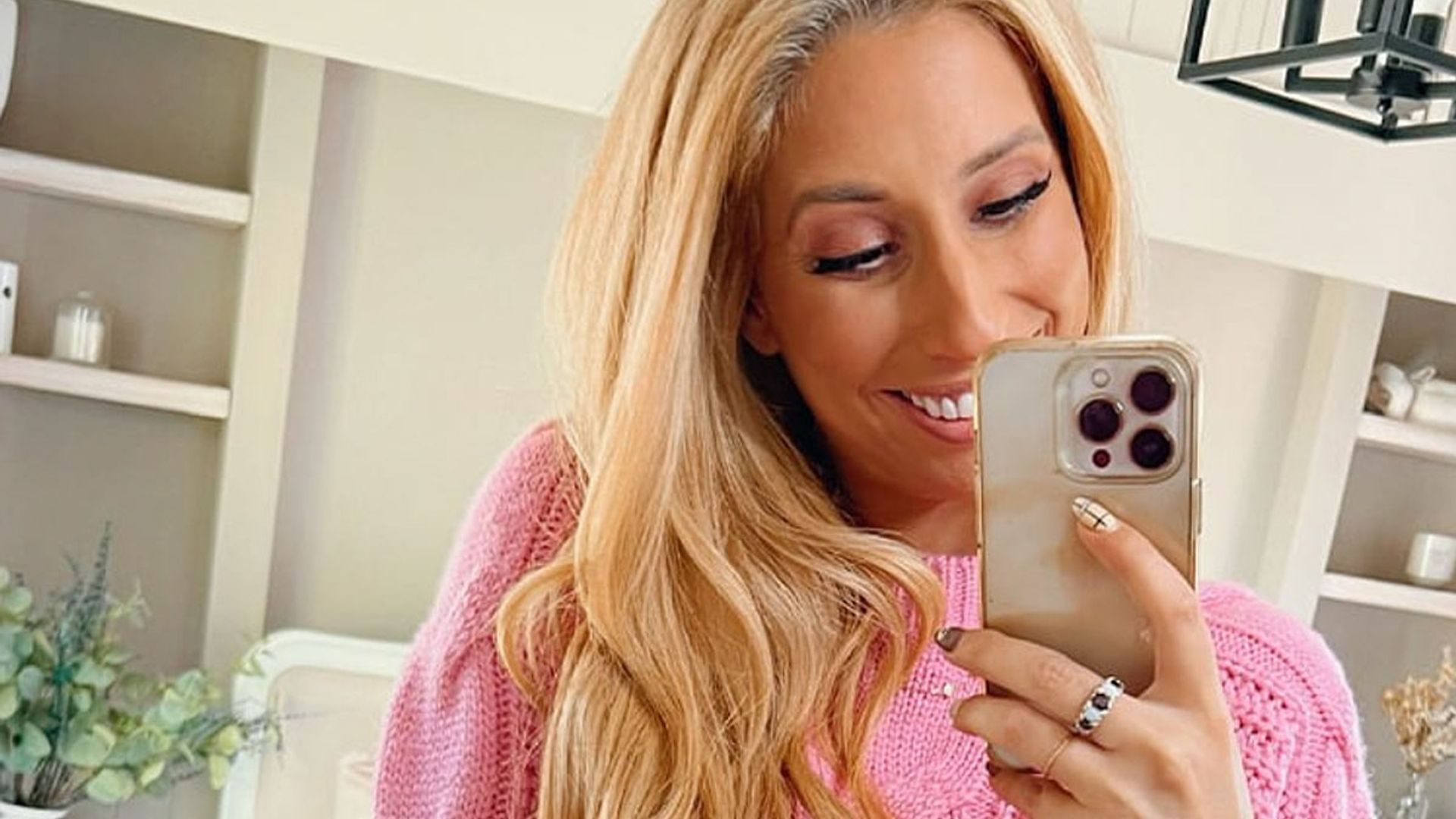 We predict Stacey Solomon's pink cable knit jumper will fly off the