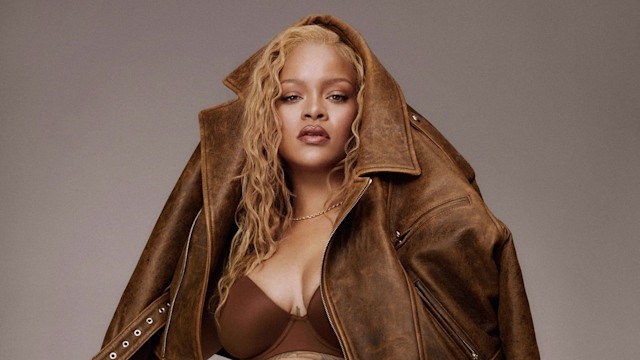 Rihanna poses in a Savage X Fenty campign