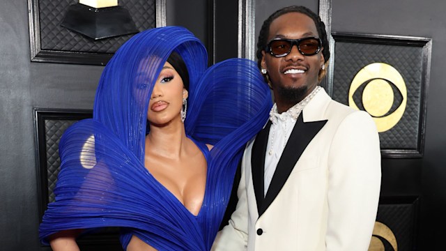 Cardi B and Offset attend the 65th GRAMMY Awards on February 05, 2023 in Los Angeles, California. (Photo by Amy Sussman/Getty Images)