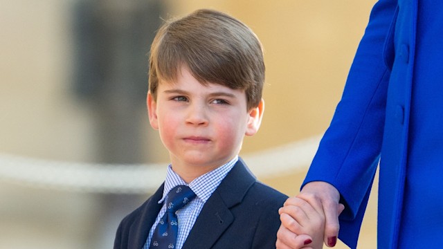 Prince Louis attends the Easter Mattins Service at Windsor Castle on April 09, 2023 in Windsor, England.