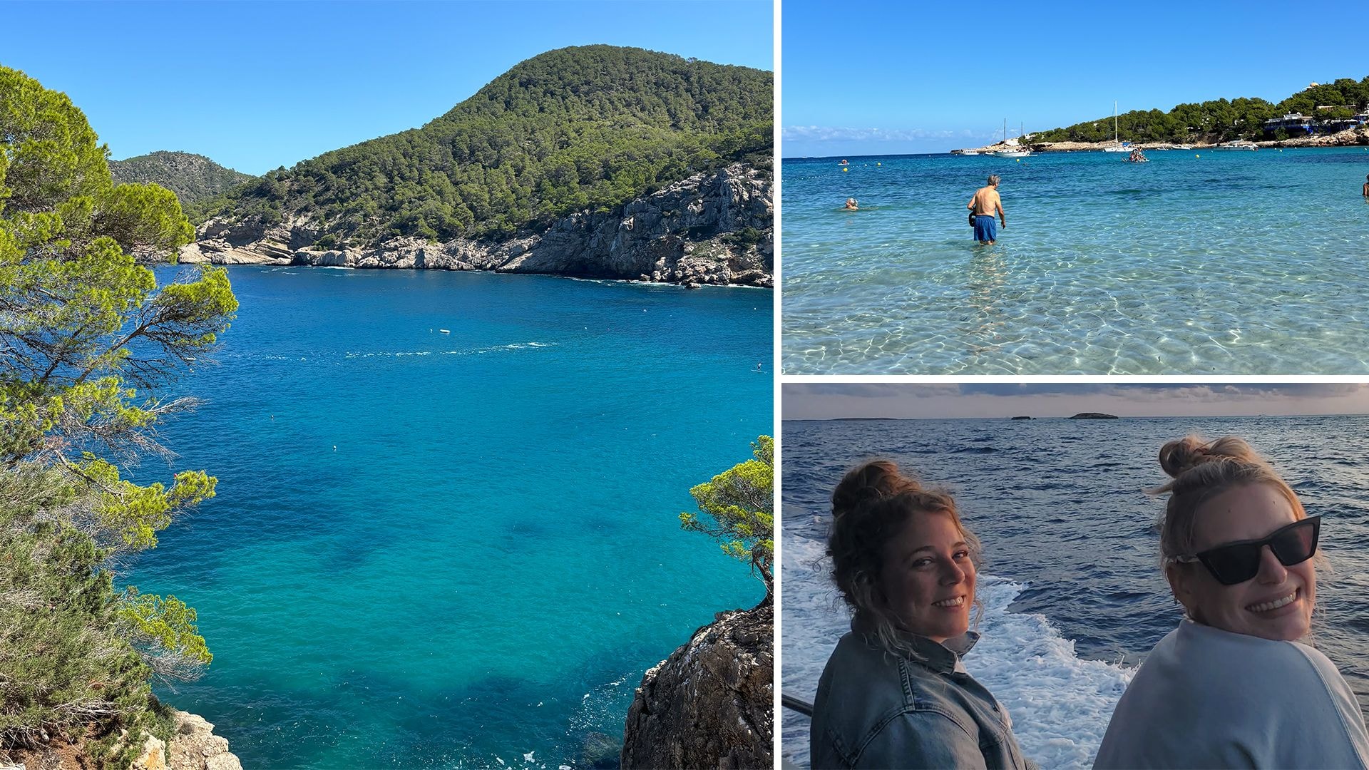 collage of Ibiza pics