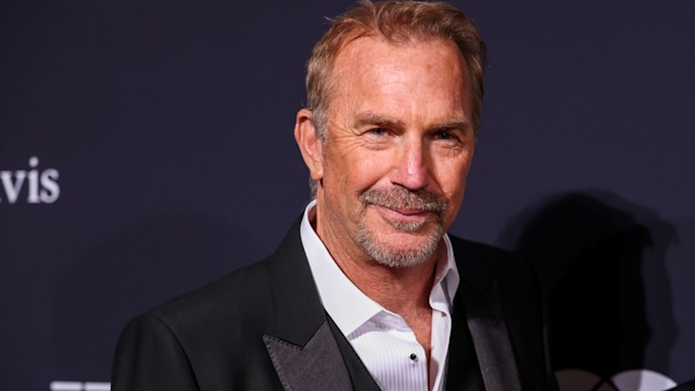 Kevin Costner arrives at the Pre-Grammy Gala held at The Beverly Hilton on February 4, 2023 