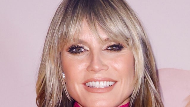 Heidi Klum attended the Intimissimi Dinner in hot pink dress 