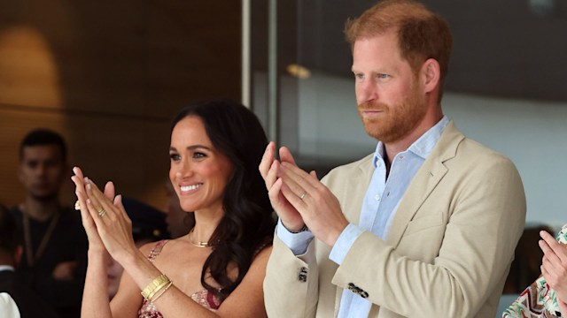 Meghan and Harry clapping 