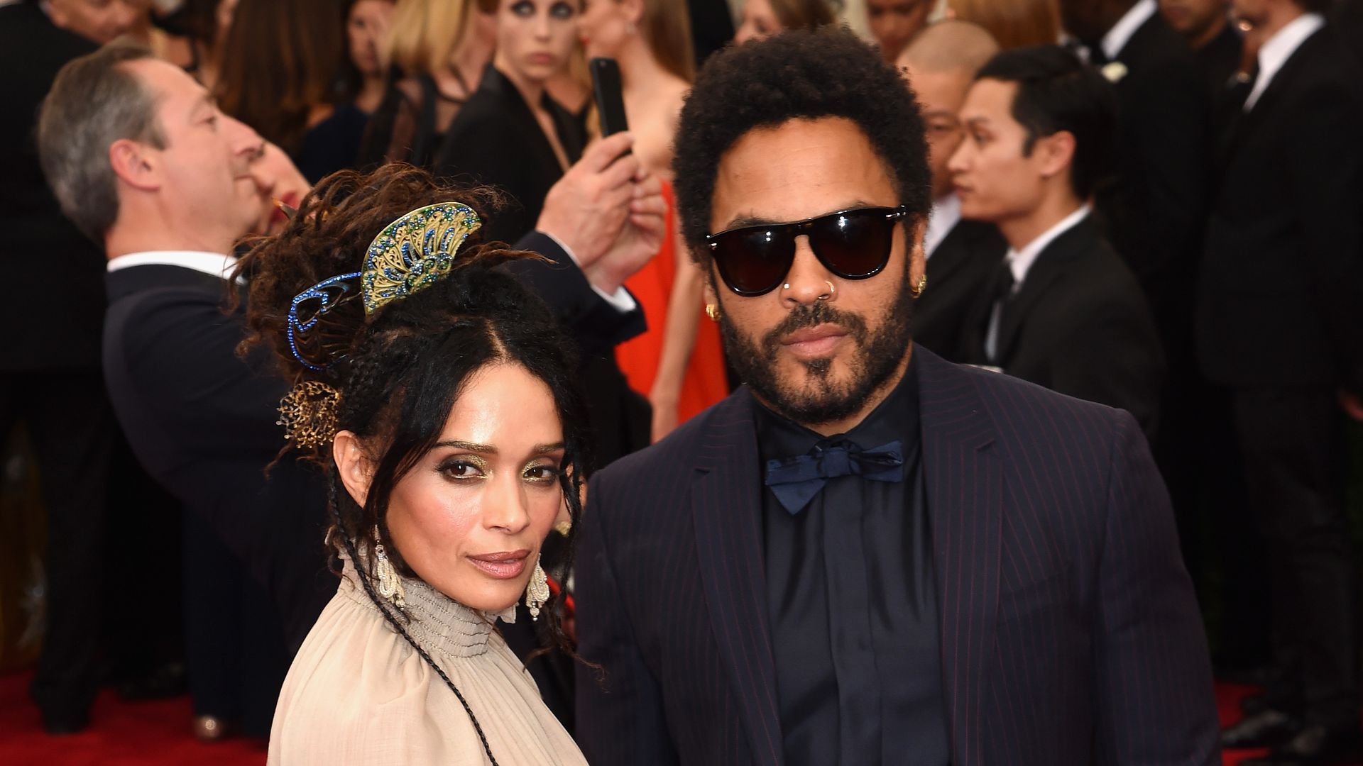 Lisa Bonet and Lenny Kravitz attend the "China: Through The Looking Glass" Costume Institute Benefit Gala at the Metropolitan Museum of Art on May 4, 2015 in New York City