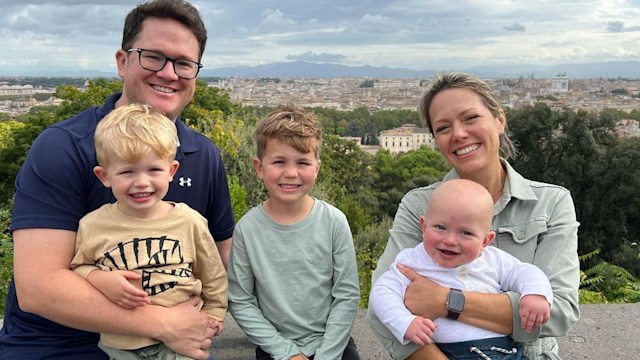 Dylan Dreyer and her husband Brian Fichera and their sons