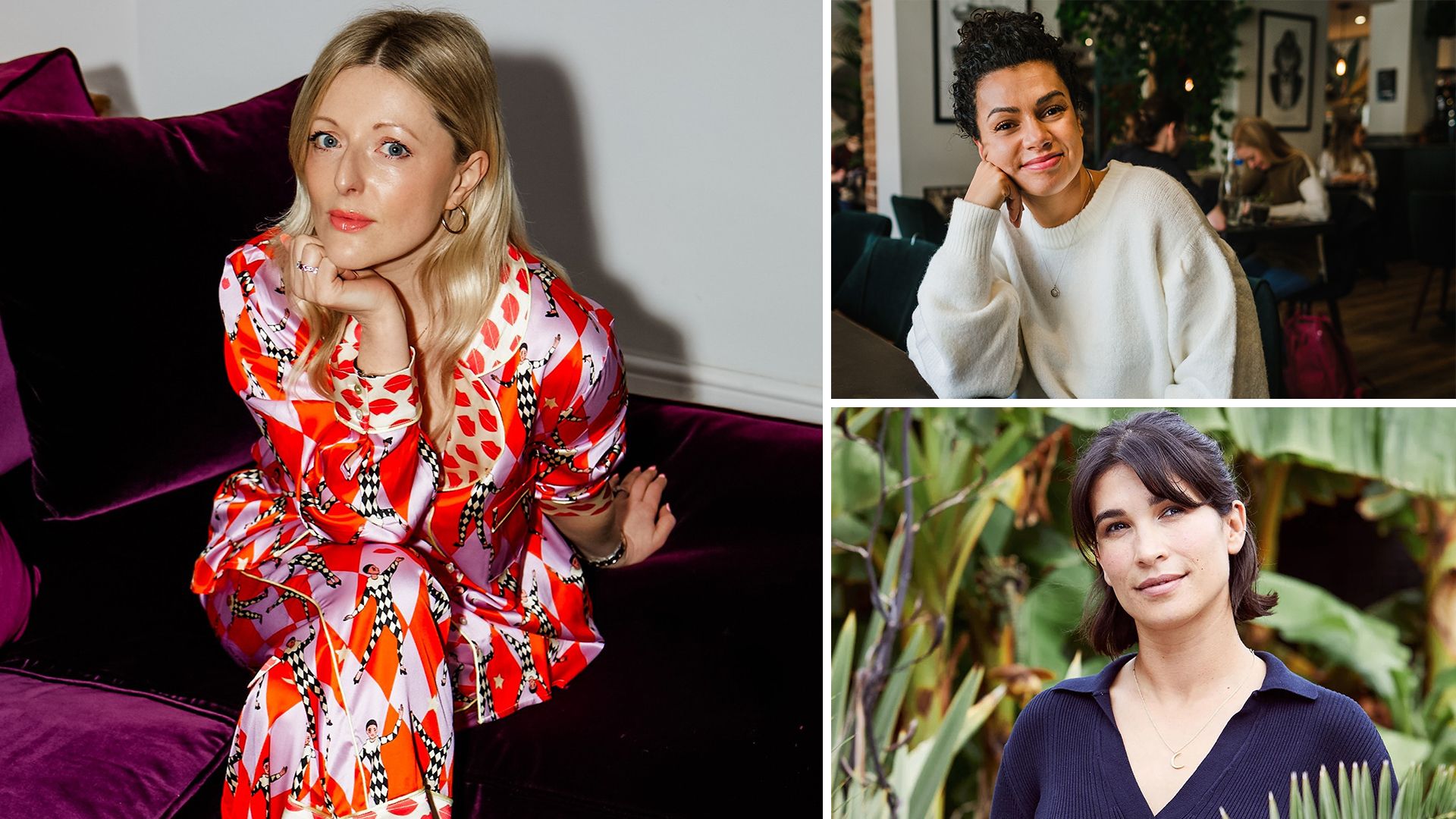 collage of three woman smiling and looking at the camera