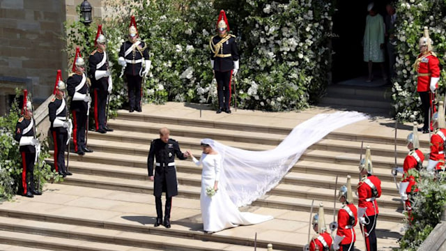 Prince Harry Meghan Markle royal wedding steps