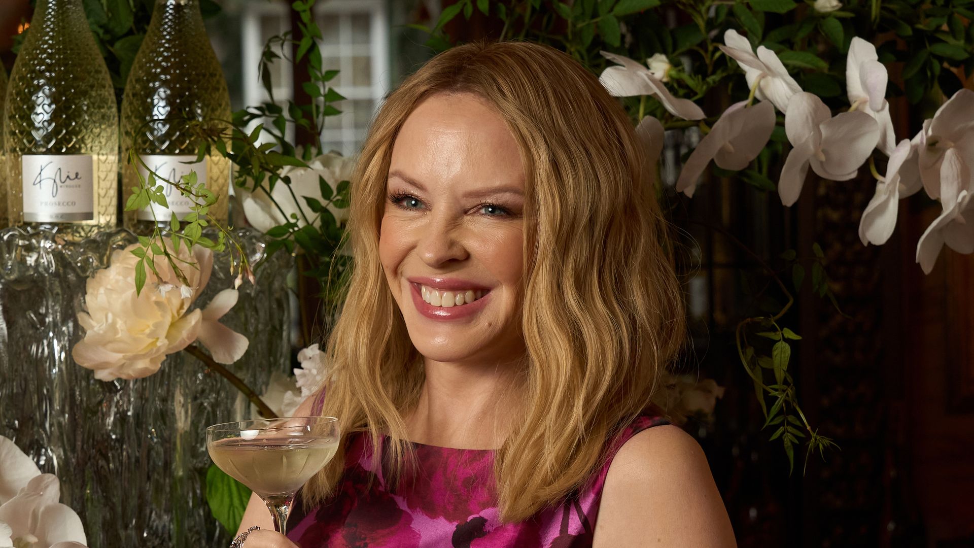 Kylie Minogue attends the celebration for Kylie Minogue Wines' fourth anniversary at Annabel's on May 28, 2024 in London, England.