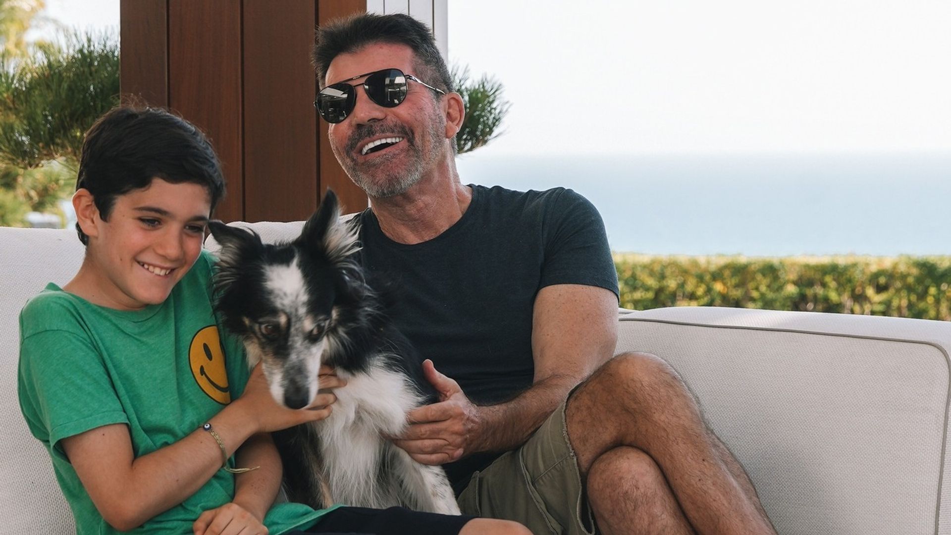 Simon with Eric and dog