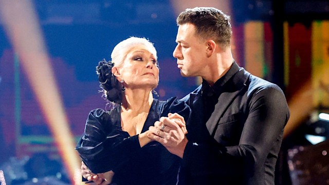 Angela Rippon and Kai Widdrington dancing the Argentine Tango