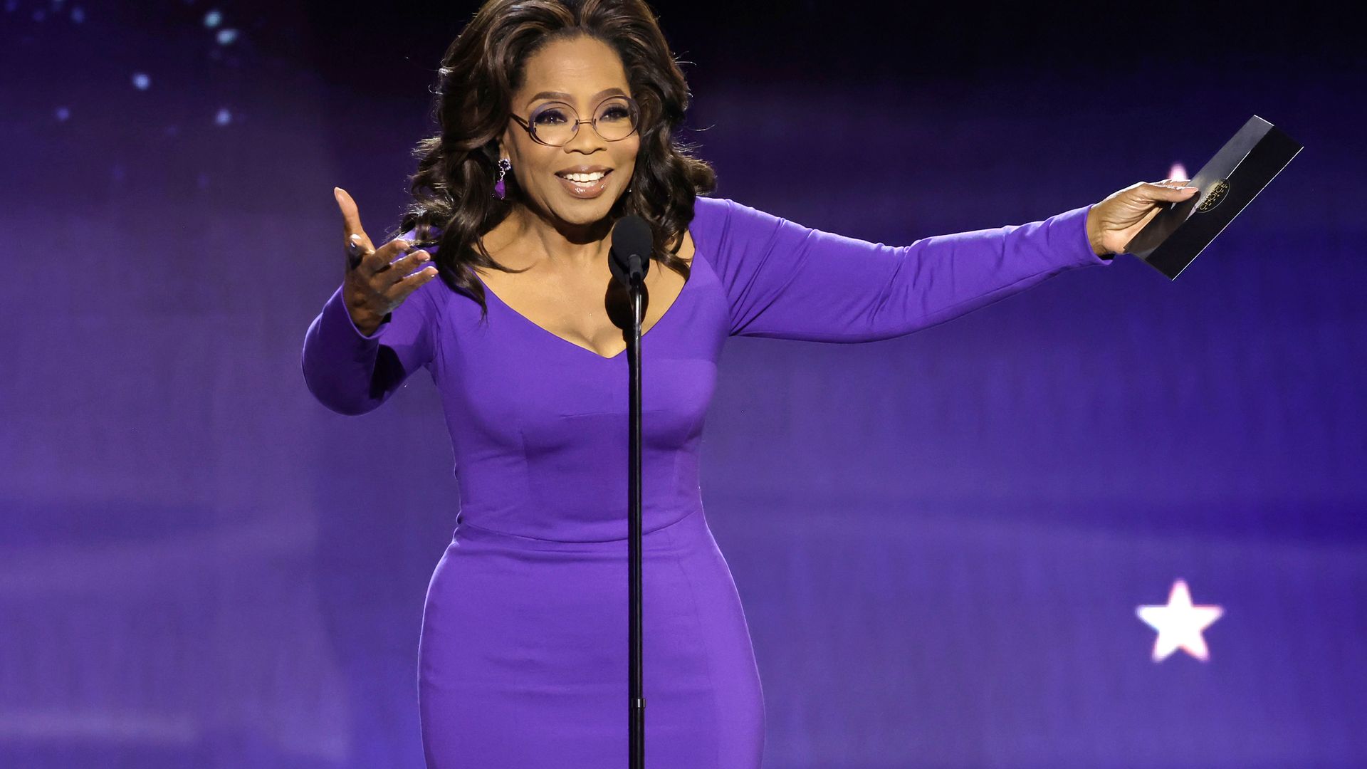 Oprah Winfrey speaks onstage 