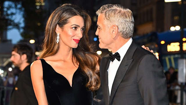 Amal Clooney and George Clooney attend the Clooney Foundation For Justice's 2024 Albie Awards at New York Public Library on September 26, 2024 in New York City