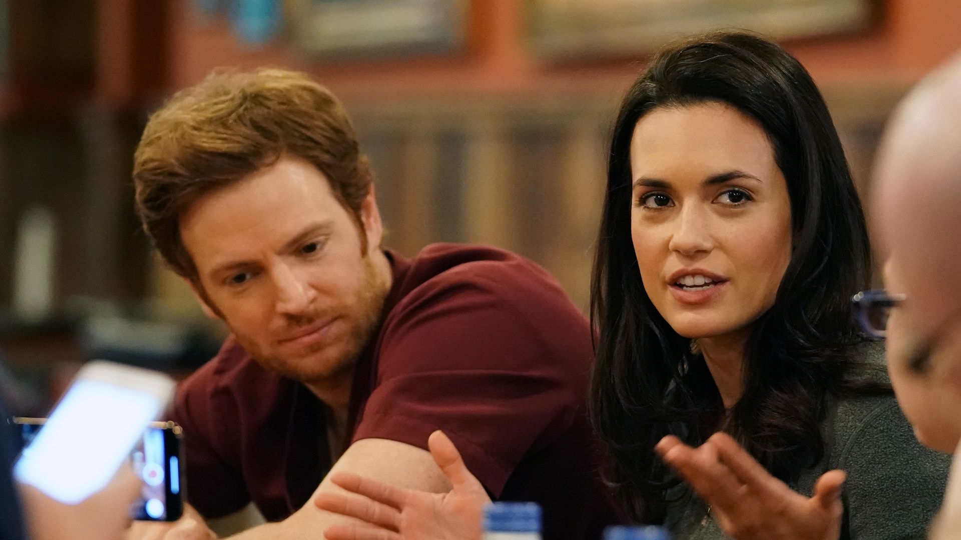 Nick Gehlfuss, Torrey DeVitto, "Chicago Med" at "One Chicago Day" at Lagunitas Brewing Company in Chicago, IL on October 7, 2019