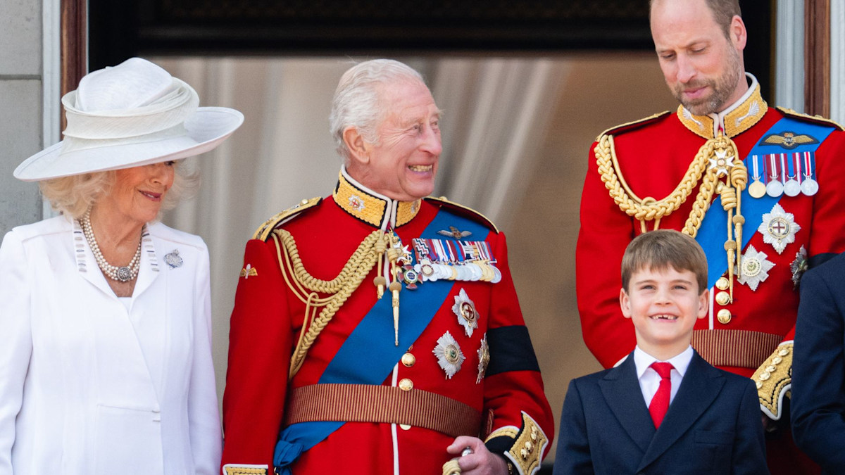 Prince Louis copies granddad King Charles with regal gesture