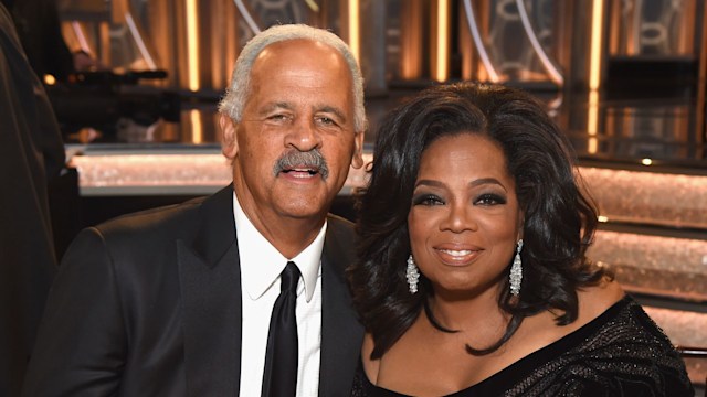 Stedman Graham (L) and Oprah Winfrey celebrate The 75th Annual Golden Globe Awards with Moet & Chandon at The Beverly Hilton Hotel on January 7, 2018 in Beverly Hills, California