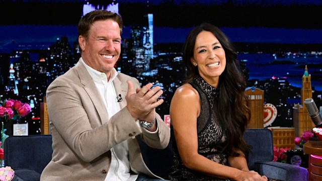 TV personalities Chip Gaines and Joanna Gaines during an interview