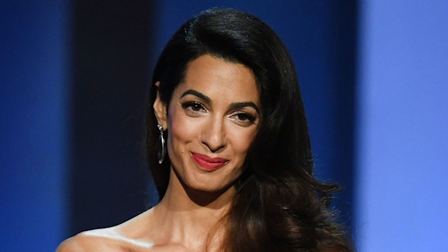 Amal Clooney speaks onstage during the American Film Institute's 46th Life Achievement Award Gala Tribute to George Clooney at Dolby Theatre  on June 7, 2018 in Hollywood, California.  390011  (Photo by Kevin Winter/Getty Images for Turner)