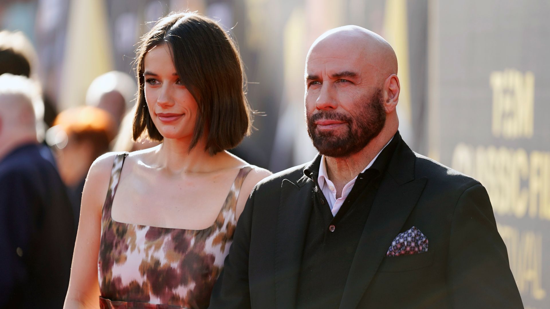 John Travolta and Ella Travolta on the red carpet