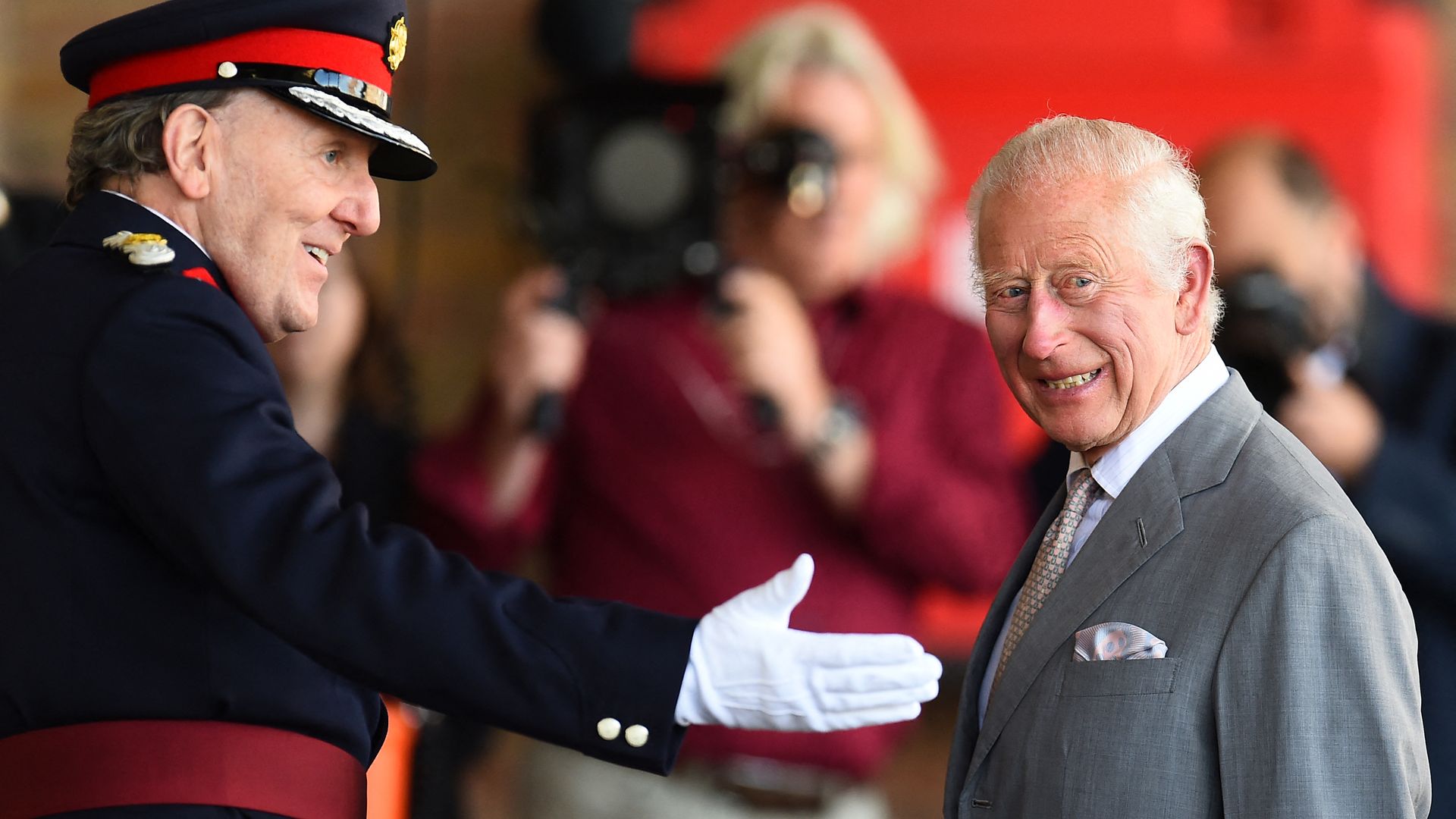 charles arriving at southport community fire station