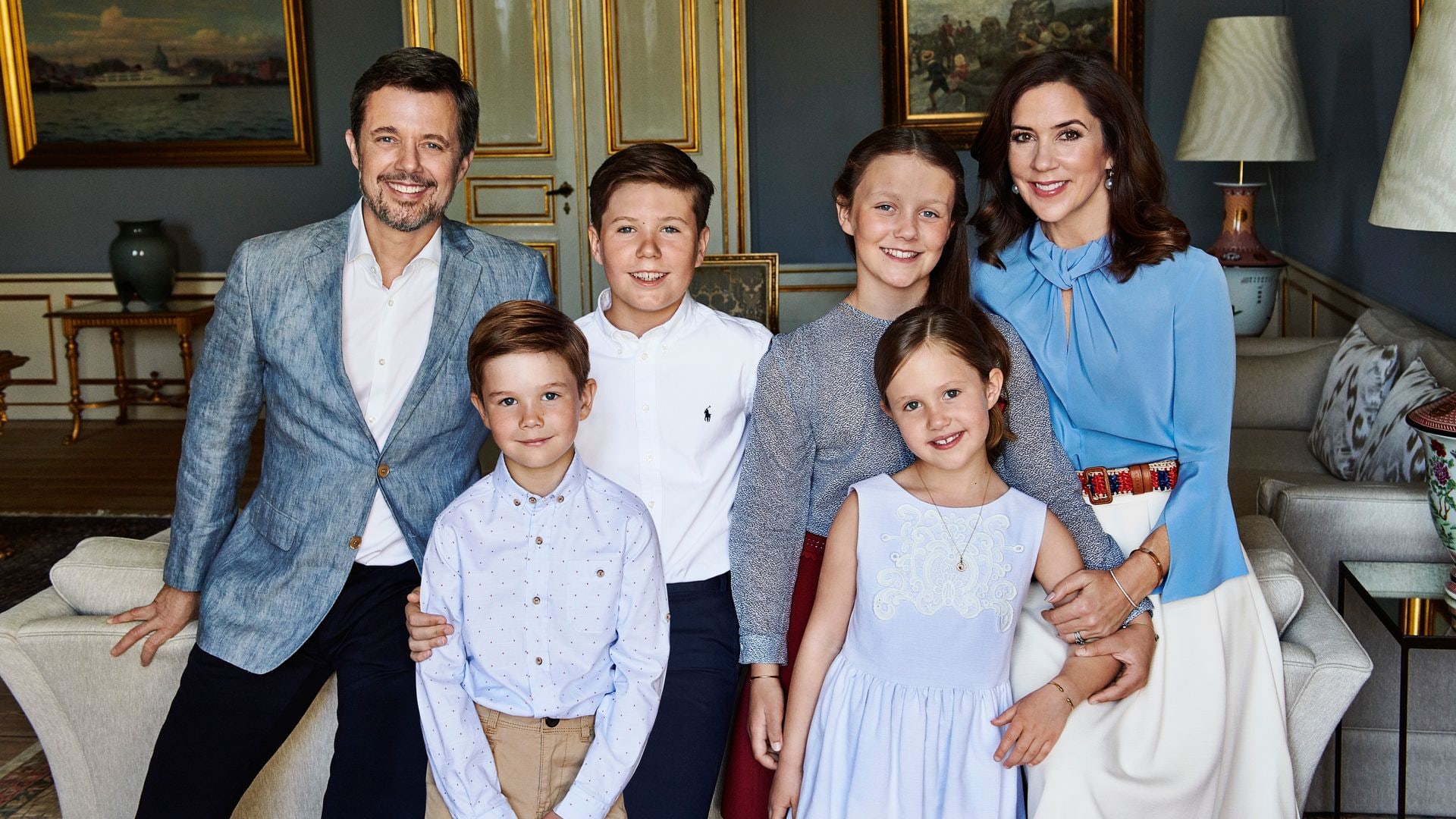 The Crown Prince family on the occasion of Prince Frederik's 50th birthday in 2018