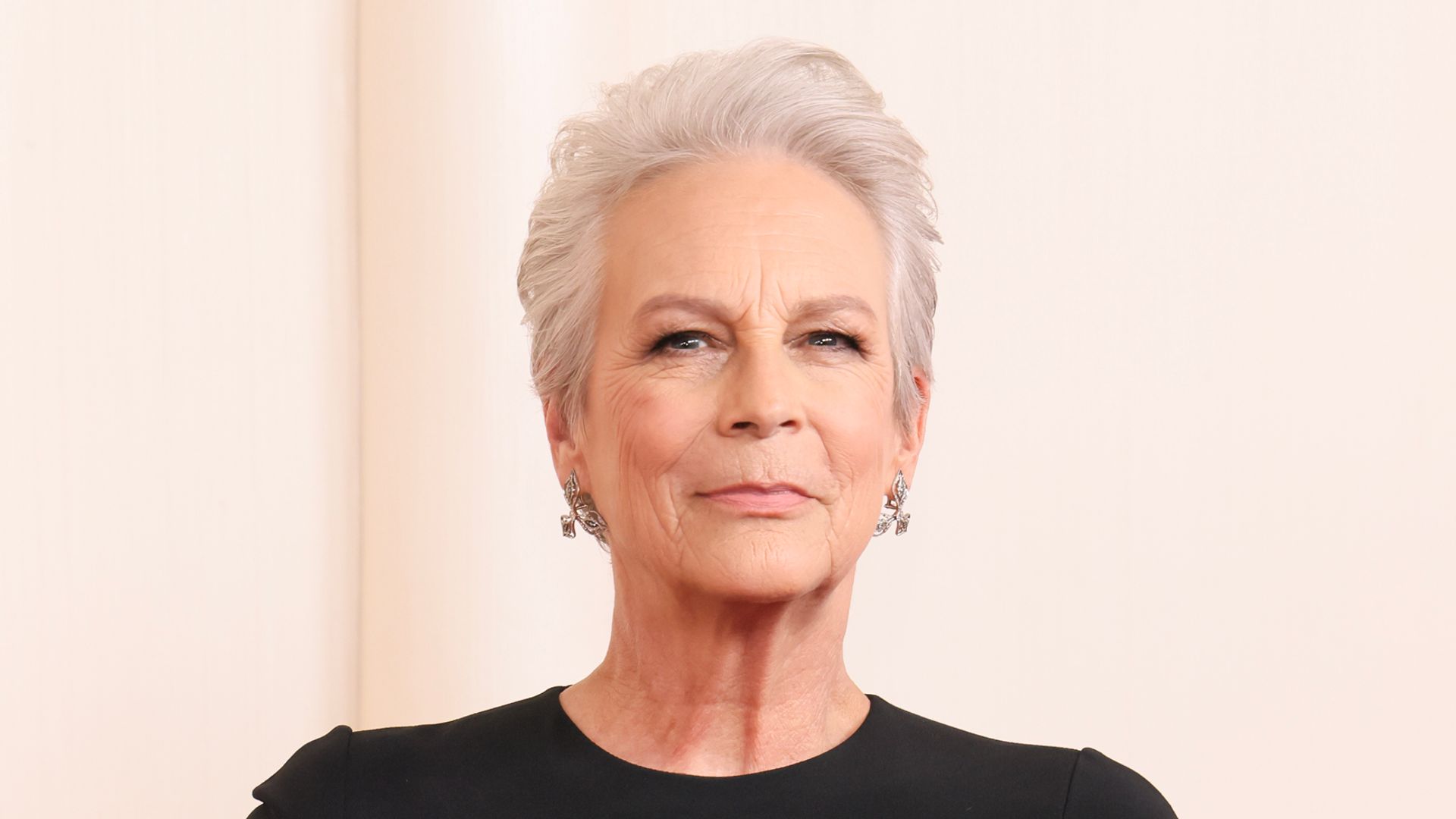 Jamie Lee Curtis in black dress