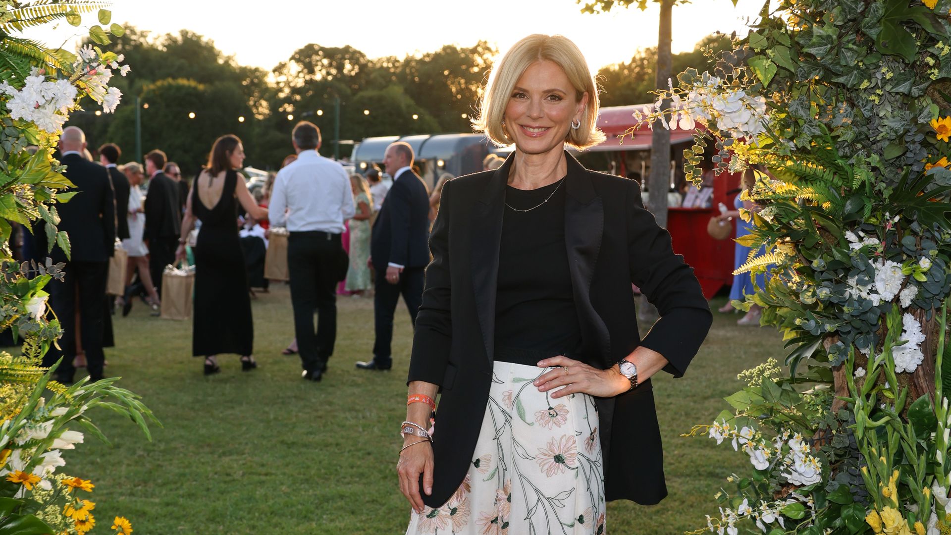 Emilia Fox joins the crowds at Henley Festival