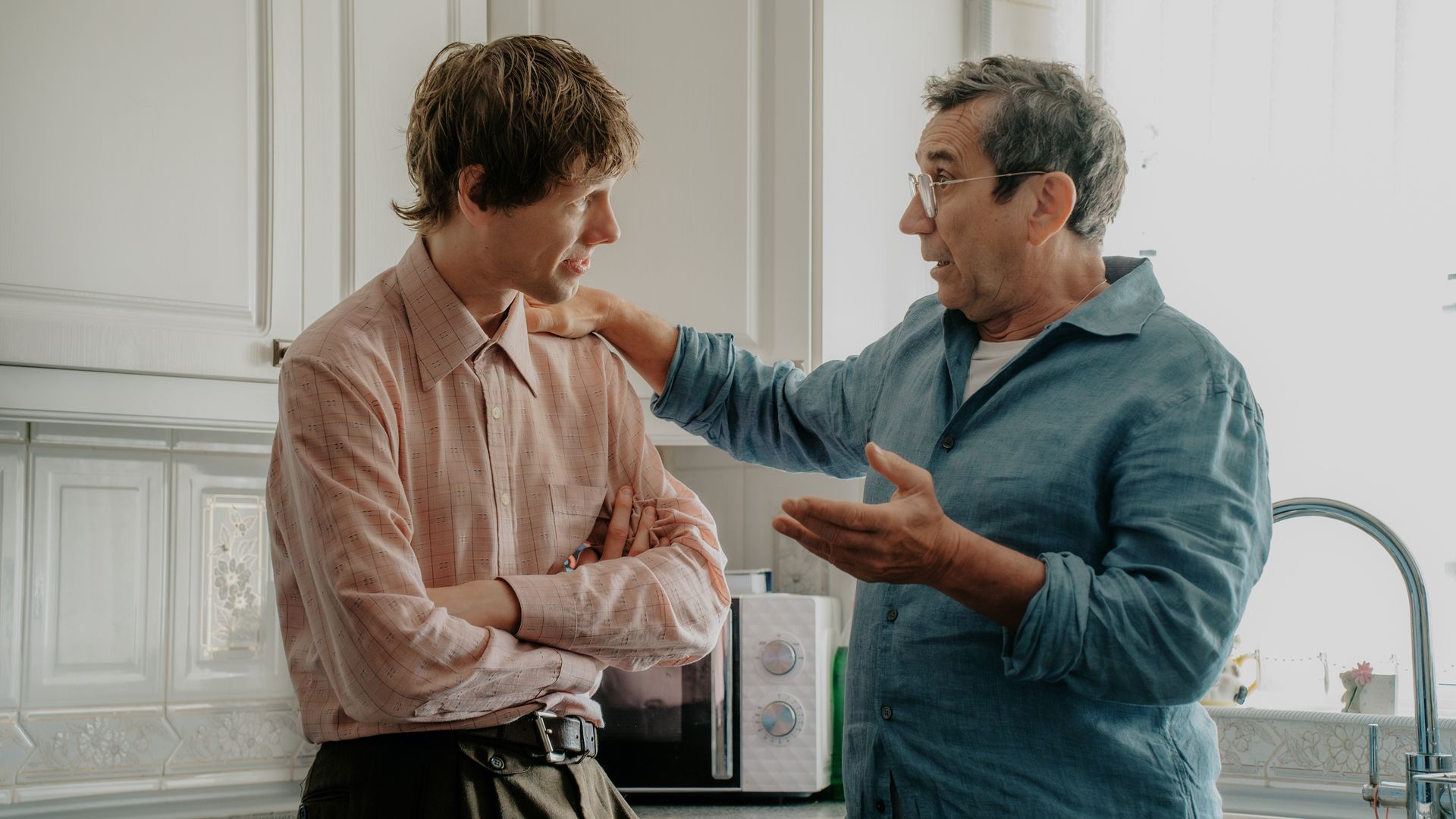 Josh Finan and Phil Daniels in a scene from Waiting for the Out