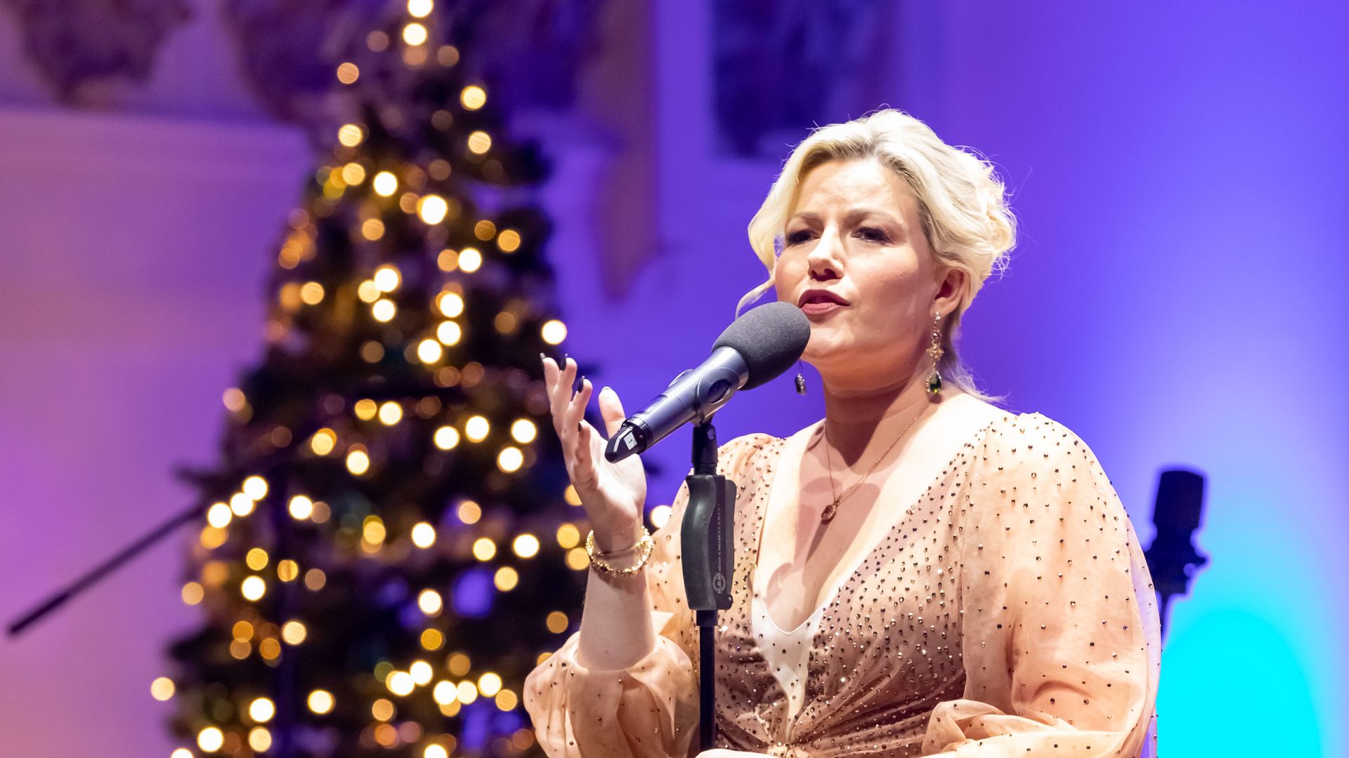 Natalie Rushdie at the NSPCC Christmas concert