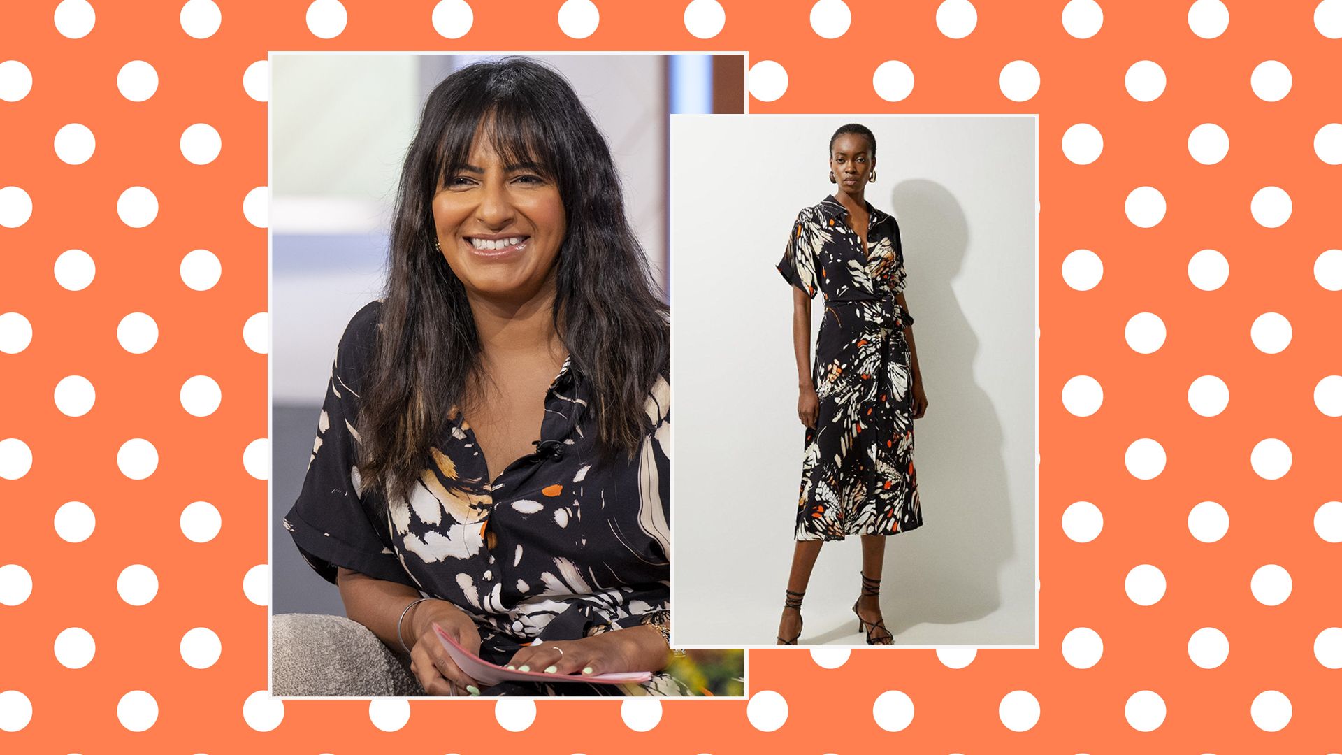 Ranvir Singh wows in figure-flattering printed shirt dress that's perfect for autumn – and it's on sale