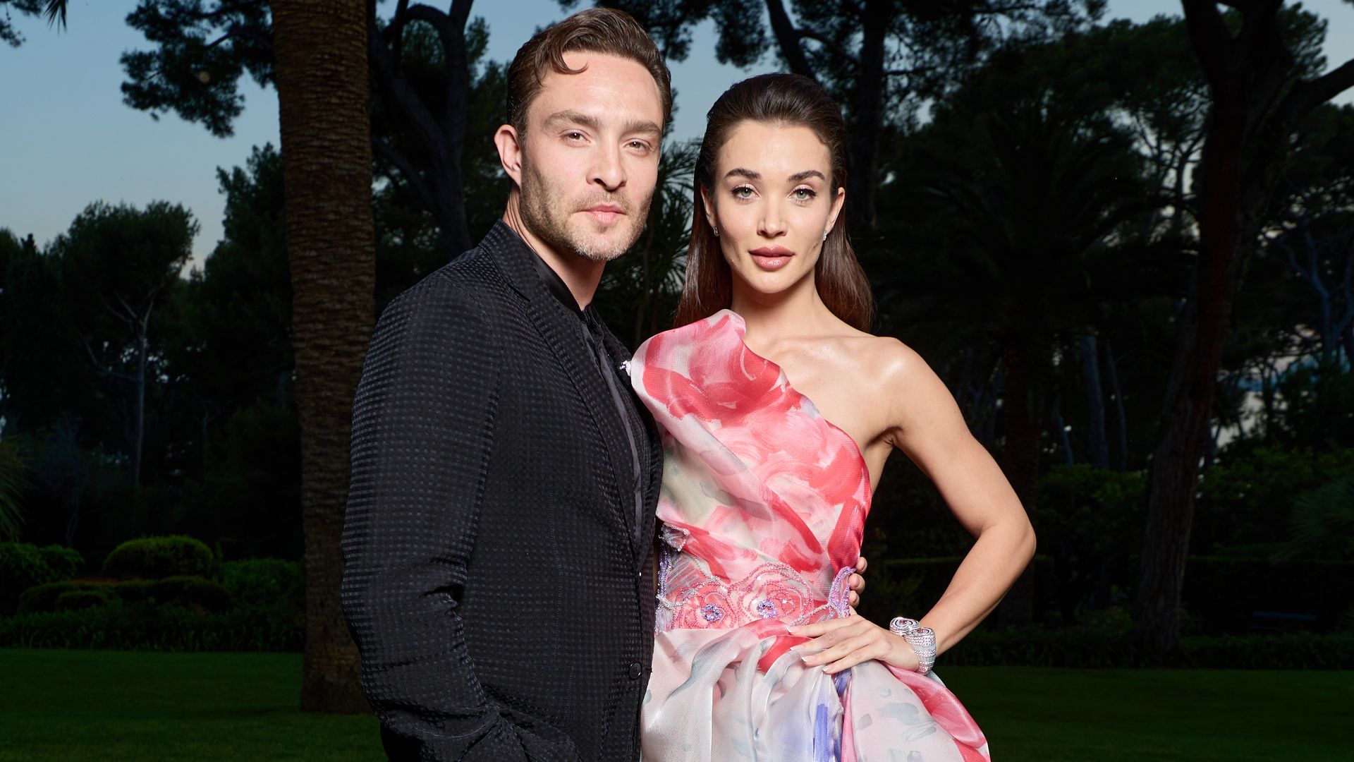 Ed Westwick and Amy Jackson attend the amfAR Cannes Gala 2023 