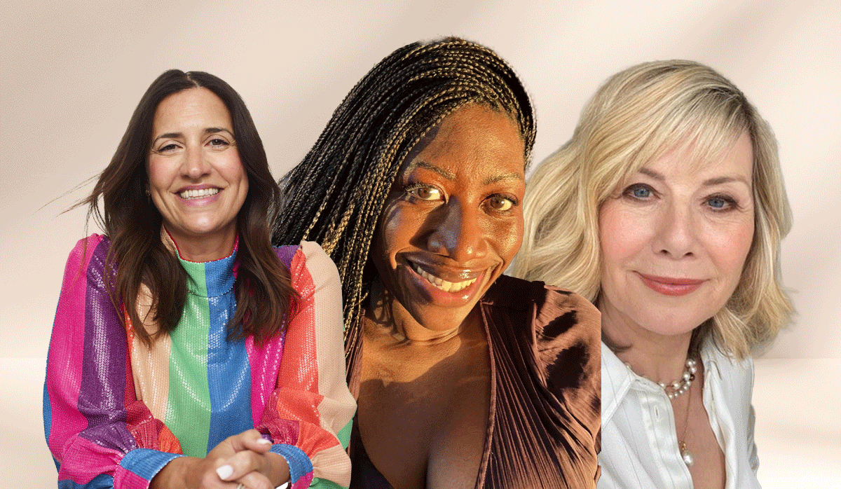 Collage of three healthy looking women glowing