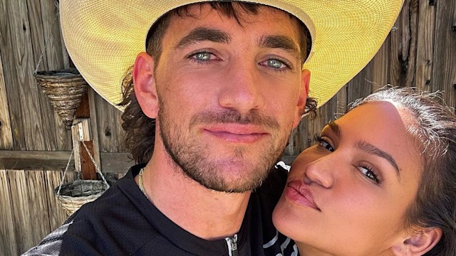 Cassie Ventura with husband Alex Fine, wearing a hat