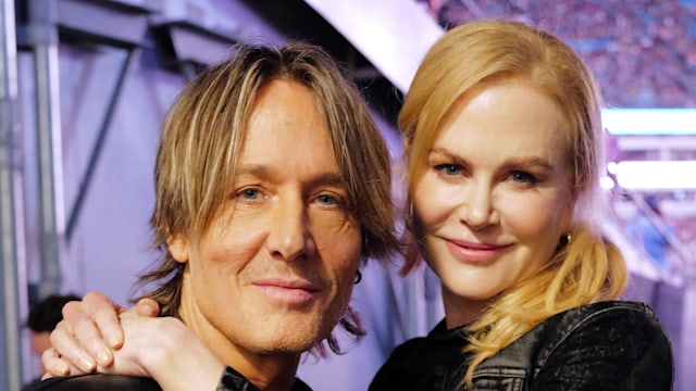 Keith Urban and Nicole Kidman are seen backstage at the Concert For Carolina Benefit Concert at Bank of America Stadium on October 26, 2024 in Charlotte, North Carolina.