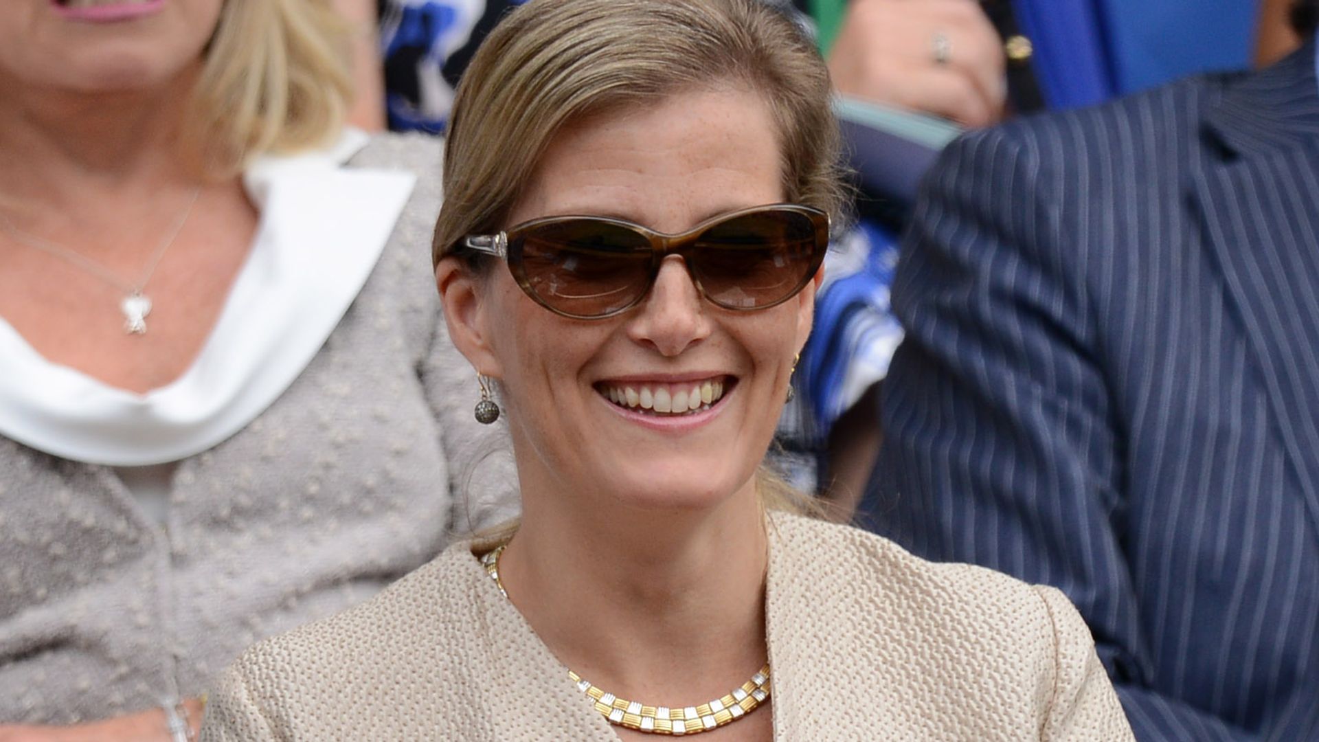 Duchess Sophie attends Day 10 of the  Wimbledon Lawn Tennis Championships at the All England Lawn Tennis and Croquet Club on July 4, 2013 in London, England. 