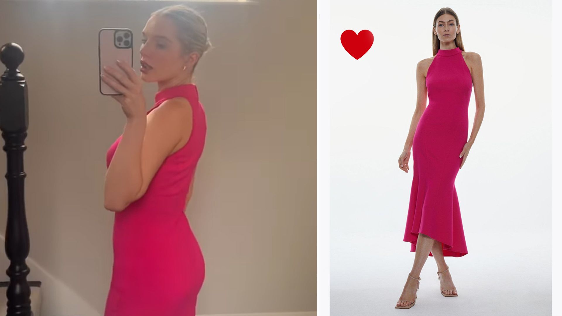 Helen Flannagan pink bodycon dress